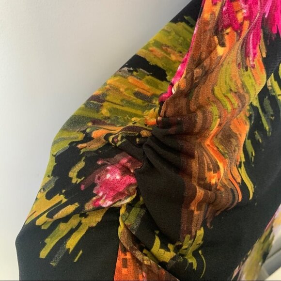 RIPE Maternity Australia Sleeveless Top Side Ruching Black Floral Women’s Med - Picture 5 of 7